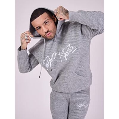 Pro-Ject Felpa da uomo, colore gris claro, taglia L, 100% poliestere streetwear contemporaneo Pro-Ject Felpa da uomo, colore gris claro, taglia L, 100% poliestere streetwear contemporaneo