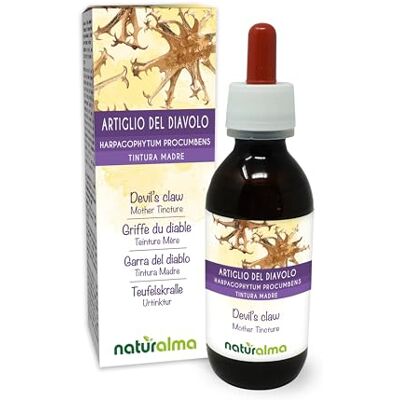 Naturalma Artiglio del diavolo (Harpagophytum procumbens) radici Tintura Madre analcoolica Estratto liquido gocce 120 ml Integratore alimentare Vegano Naturalma Artiglio del diavolo (Harpagophytum procumbens) radici Tintura Madre analcoolica Estratto liquido gocce 120 ml Integratore alimentare Vegano
