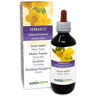 Naturalma Verbasco o Tasso barbasso (Verbascum thapsus) fiori e foglie Tintura Madre analcoolica Estratto liquido gocce 200 ml Integratore alimentare Vegano Naturalma Verbasco o Tasso barbasso (Verbascum thapsus) fiori e foglie Tintura Madre analcoolica Estratto liquido gocce 200 ml Integratore alimentare Vegano