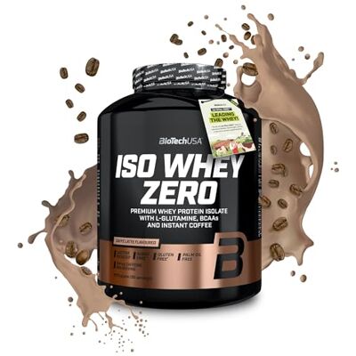 BioTechUSA Iso Whey Zero Premium Whey Protein Isolate Grass-Fed Enzyme-Free Sugar- and Gluten-free, 2.27 kg, Caffé Latte BioTechUSA Iso Whey Zero Premium Whey Protein Isolate Grass-Fed Enzyme-Free Sugar- and Gluten-free, 2.27 kg, Caffé Latte