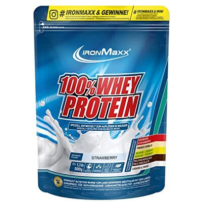 IronMaxx - 100% Whey Protein - Fragola - 500 g - Protein powder IronMaxx - 100% Whey Protein - Fragola - 500 g - Protein powder