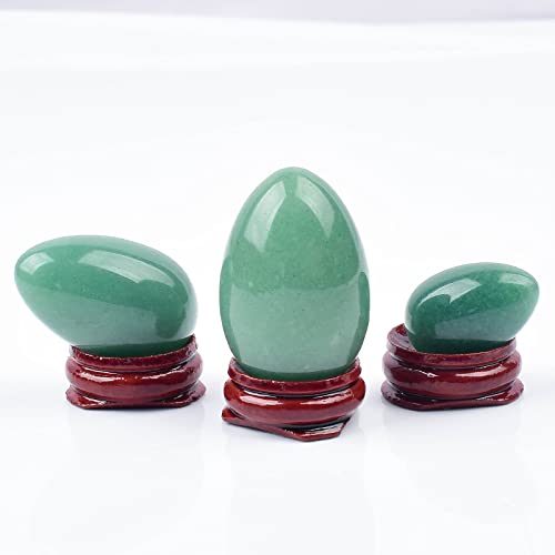 BABUUN Pietra da massaggio con avventurina verde naturale non perforata Yoni Egg Kegel for esercizi con uovo di giada, giada gialla raccolta domiciliare (Color : Green Aventurine)