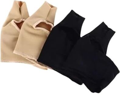 Generico 2 Paia Tutore Alluce Valgo 4pz Correttore Professionale Nero Beige Separatore Dita Piede Supporti Protezione Giorno Notte Sollievo Dolore Borsite Uomo Donna Distanziatore