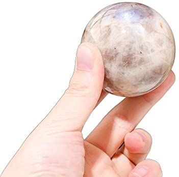 LABDIP decorazione della stanza Home 1pc Natural Moonlight Stone Ball Blu Moonlight Crystal Ball Feng Shui Gift Home Decoration (Size : 4.5-5cm)