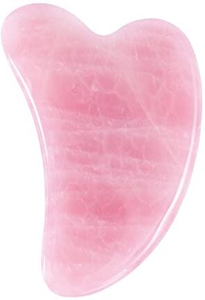 LABDIP decorazione della stanza Decorazione domestica Quarzo rosa naturale Gua Sha Board Body Facial Eye Raschiatura Piastra Agopuntura Massaggio Rilassamento Pietre sanitarie (Size : 2 pieces)