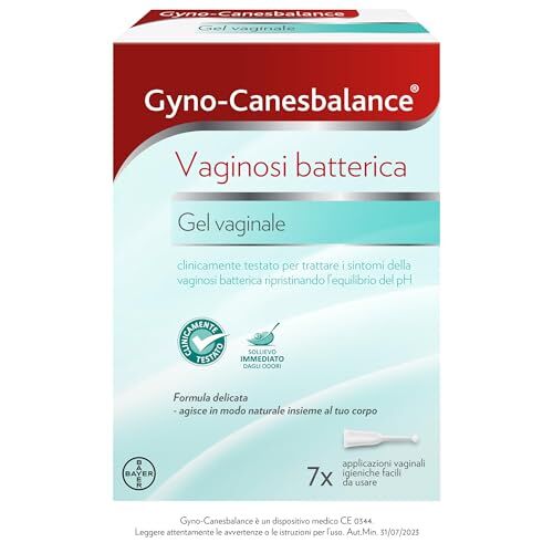 Bayer Gyno-Canesbalance Contro La Vaginosi Batterica, 7 Flaconcini Applicatori Igienici Monouso 5 Milliliter