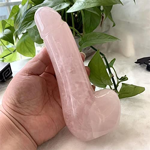 LABDIP decorazione della stanza 18 cm di grandi dimensioni naturale cristallo di quarzo rosa bacchetta da massaggio gemma Yoni for donne liscia lucida, quarzo rosa