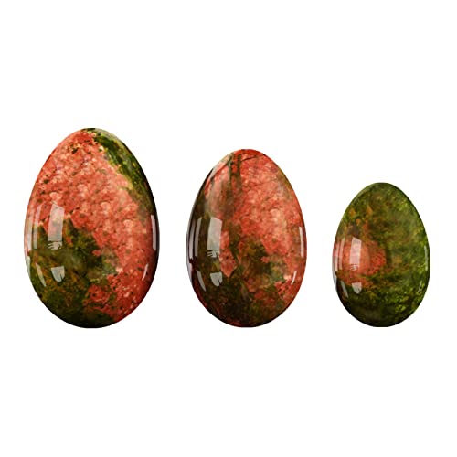 CZAOINCU Yoni Egg 16 tipi di palline da massaggio in cristallo for donne Massaggiatore di giada for esercizi di Kegel, uova di giada raccolta domiciliare (Color : Unakite Eggs)