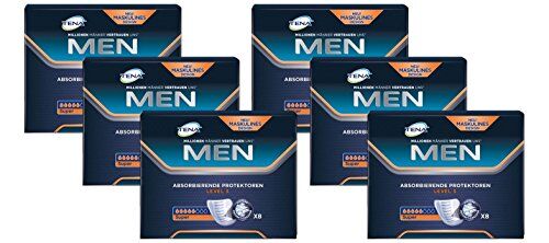TENA MEN Level 3 Tamponi per incontinenza per uomini con debolezza / incontinenza moderata della vescica, 6 confezioni da 8 pezzi