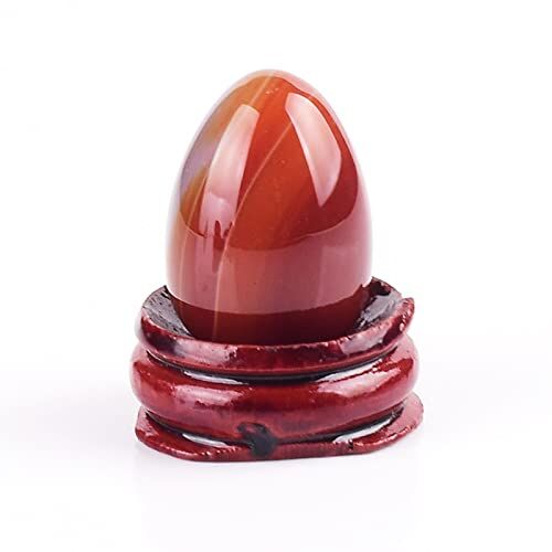 CZAOINCU Palla da massaggio in pietra di cristallo con uovo Yoni in agata rossa naturale for esercizi di Kegel for donne, 45x30 mm raccolta domiciliare (Color : 30x20 Mm)