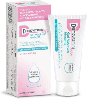 Dermovitamina Elle Gel vaginale idratante 40 ml   Gel vaginale contro secchezza, prurito, atrofia intima, dolore e bruciore, dovute ad alterazioni dello stato fisiologico della mucosa genitale