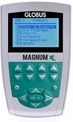 Globus Magnum XL Apparecchio per Magnetoterapia Professionale a Bassa Frequenza 400 Gauss 26 Programmi, 2 Canali Indipendenti