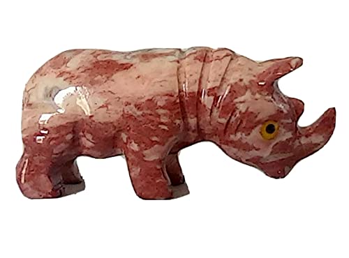 Generico ALCHIMIA- Animali pietra steatite provenienza Peru' realizzato a mano cm.4 RINOCERONTE