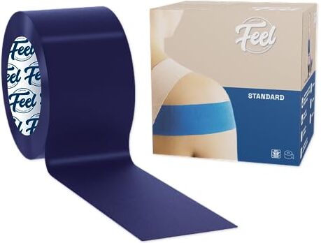 Feel Premium Kinesiology Tape FEEL Nastro kinesiologico di alta qualità, 5 cm x 5 m, impermeabile e 180% elastico, nastro sportivo delicato sulla pelle, dura fino a 7 giorni sulla pelle. Imballaggio riciclato al 100%