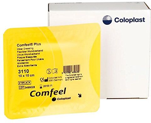 Coloplast Comfeel 3110 bendaggi, Plus, 10 x 10 cm