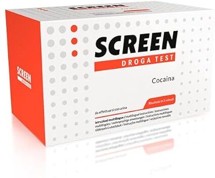 Screen Pharma DROGA TEST COCAINA tramite urina Test Antidroga risultato rapido in 5 minuti sostanze stupefacenti anti droga test droghe test antidroghe