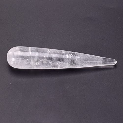 LABDIP raccolta domiciliare Massage Stone Wand Magic Yoni Wand Guasha Pleasure Stick Rullo dimagrante for la cura della pelle Esercizio di rafforzamento vaginale del corpo della donna, quarzo trasparente dec