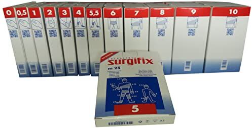 GIMA Surgifix Rete Tubolare Elastica Poly, Calibro 5, per Fissaggio di Compresse, Garze e Medicazioni Gamba Ginocchio, Lunghezza in Tensione 25 m, Colore Bianco, Made Italy, 1 pezzo