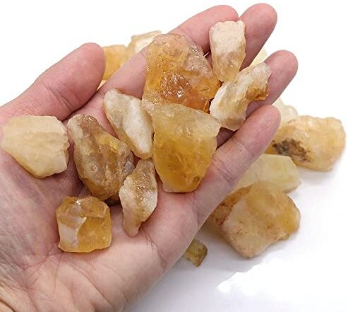 LABDIP decorazione della stanza Cristallo naturale Quarzo Forma irregolare Roccia Campione Riparazione Pietra grezza Decorazione domestica (Color : Citrine, Size : 200g)