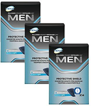 TENA MEN livello di protezione 1, Pacco Scorta Mensile Protezioni assorbenti per perdite urinarie maschili, discreti e confortevoli, Level 1, 8 conf. x 12 pezzi