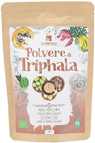 Erbavoglio Alimento Biologico in Polvere Triphala Polvere 200 gr Utile per lorganismo, 1