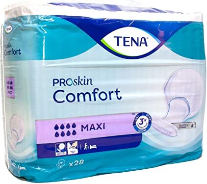 TENA mutande assorbenti per incontinenza Case Saver 2 x  Comfort Maxi sensazione secca Grandi rilievi sagomati (2400ml) Confezione da 28