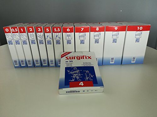 GIMA Surgifix Rete Tubolare Elastica Poly, , per Fissaggio di Compresse, Garze e Medicazioni Piede, Tallone, Caviglia, Lunghezza in Tensione 25 m, Colore Bianco, Made Italy, 1 pezzo