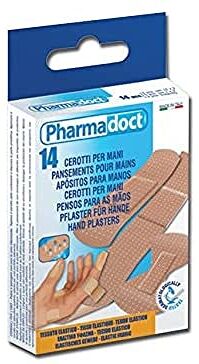 GIMA PHARMADOCT Cerotti per mani, 3 misure, 12 Scatole da 14 pezzi (5 12x2cm, 5 7x2cm e 4 a farfalla)