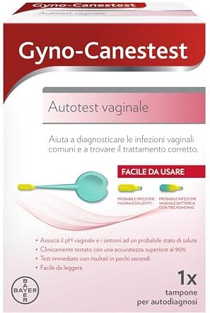 Gyno-Canesten Gyno-Canestest Autotest Vaginale per la Diagnosi di Infezioni Vaginali Comuni, 1 tampone