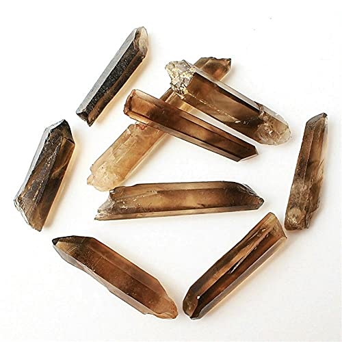 LABDIP decorazione della stanza For la 30 g/50 g naturale cristallo fumoso bacchetta lemurian seme quarzo punto cristallo grezzo campione (Color : Smoky Quartz Wand, Size : 50g)