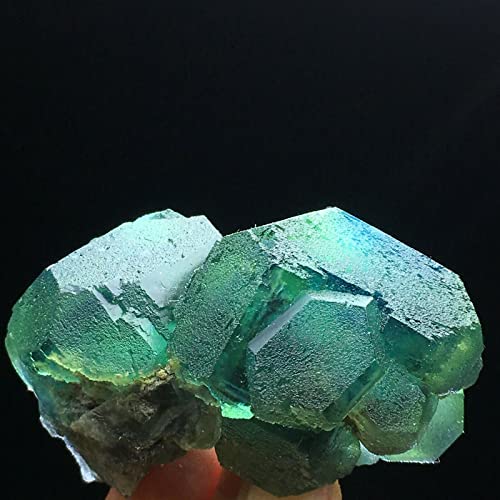 LABDIP raccolta domiciliare 231gEsempio di fluorite blu/verde con particelle più grandi rare decorazione della stanza