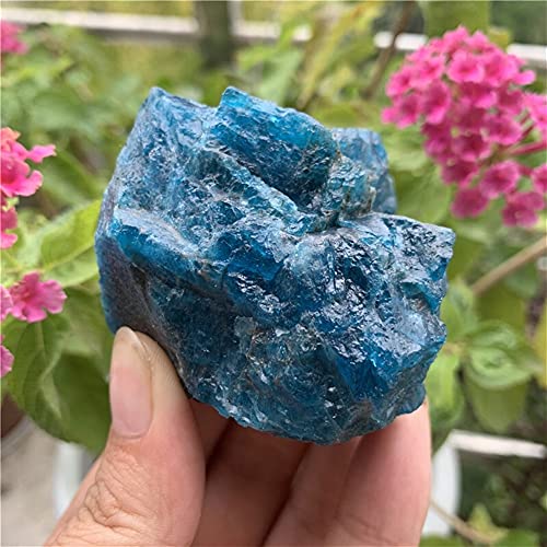 LABDIP decorazione della stanza Natural Raw Blue Apatite Rough Stones Crystal Ghiaia e pietre Campione di pietre preziose grezze 1pcs Balance Crystal (Size : 60-80g)