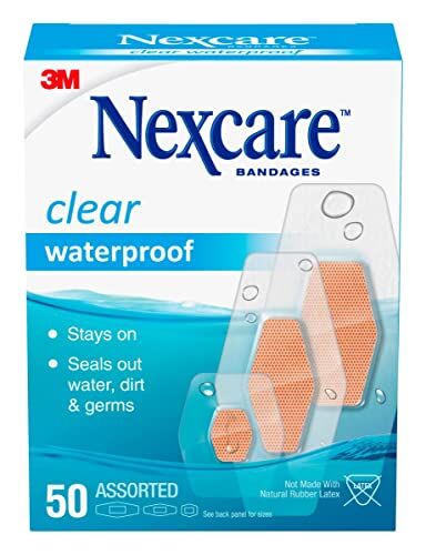 3M Nexcare Bende trasparenti impermeabili, misure assortite, 50 bende