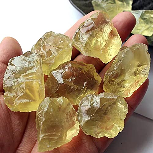 LABDIP raccolta domiciliare Cristalli di ametista Pietra di quarzo rosa naturale Fluorite verde Citrino e pietre di ametista leggera Campione Decorazioni for la casa (Color : Citrine, Size : 1pack (45-50g))