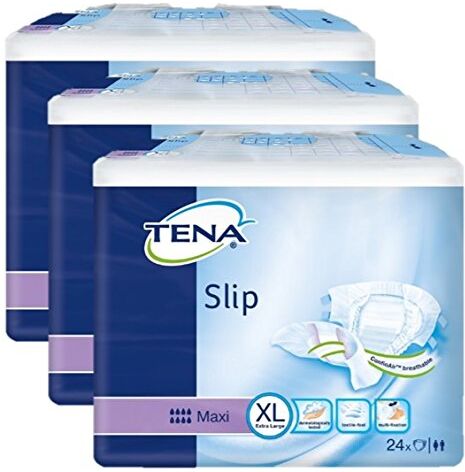 TENA Slip Maxi Extra Large (XL) – Incontinenza del pannolino bei Doppia incontinenza (1 scatola = 3 X 24 = 72stueck)