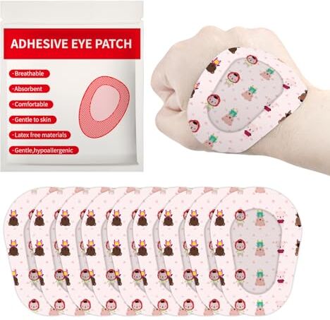 Generic 120 PCS Rosa Cartoon Eye Pads Bende adesive traspiranti cerotti occhio pigro per bambini e adulti