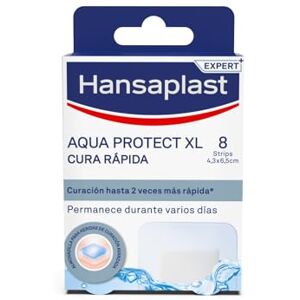 Hansaplast Aqua Protect XL, medicazioni avanzate per accelerare il processo di guarigione, impermeabili e traspiranti per ferite medie, 1 x 8 pezzi (4,3 x 6,5 cm) Hansaplast Aqua Protect XL, medicazioni avanzate per accelerare il processo di guarigione, impermeabili e traspiranti per ferite medie, 1 x 8 pezzi (4,3 x 6,5 cm)