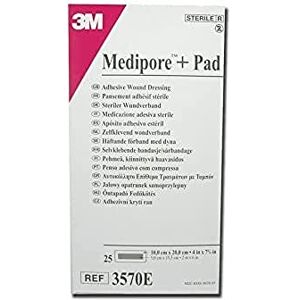 3M Medipore(TM)+Pad 10x20 cm Medicazione Adesiva in TNT con tampone assorbente, Confezione 25 Pezzi 3M Medipore(TM)+Pad 10x20 cm Medicazione Adesiva in TNT con tampone assorbente, Confezione 25 Pezzi