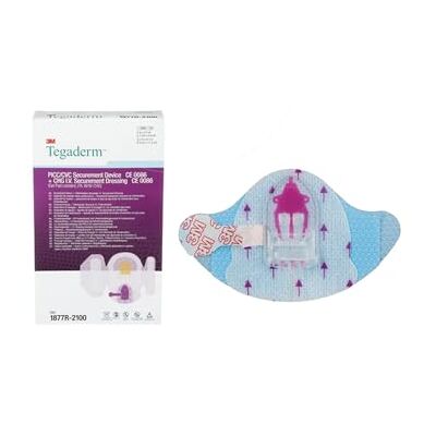3M GIMA Tegaderm PICC/CVC + CHG IV Advanced Medicazione di Sicurezza, 8.5cm x 11.5cm, Confezioni da 20 3M GIMA Tegaderm PICC/CVC + CHG IV Advanced Medicazione di Sicurezza, 8.5cm x 11.5cm, Confezioni da 20