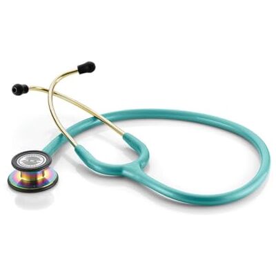 ADC Adscope Stetoscopio clinico con testina convertibile Caraibi metallici iridescenti ADC Adscope Stetoscopio clinico con testina convertibile Caraibi metallici iridescenti