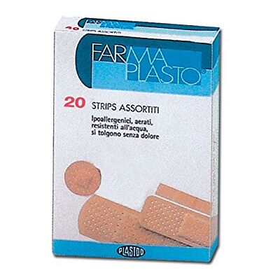 GIMA Plastod Cerotti Ipoallergenici Resistenti all'Acqua, 4 Misure e Forme Asssortite, 100 confezioni da 20 pezzi cad GIMA Plastod Cerotti Ipoallergenici Resistenti all'Acqua, 4 Misure e Forme Asssortite, 100 confezioni da 20 pezzi cad