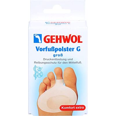 Gehwol Cuscinetto Avampiede G Grande, Protezione Gel Avampiede e Metatarso 2 pz Gehwol Cuscinetto Avampiede G Grande, Protezione Gel Avampiede e Metatarso 2 pz