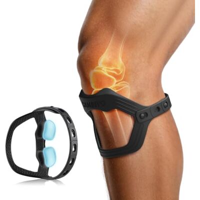 CAMBIVO Fascia Rotulea in Silicone Puro Tagliabile, Tutore Ginocchio Regolabile 1 Pezzo, Ginocchiera Ortopedica Rotulea Leggera per Corsa Fitness Basket Palestra Basket Palestra CAMBIVO Fascia Rotulea in Silicone Puro Tagliabile, Tutore Ginocchio Regolabile 1 Pezzo, Ginocchiera Ortopedica Rotulea Leggera per Corsa Fitness Basket Palestra Basket Palestra