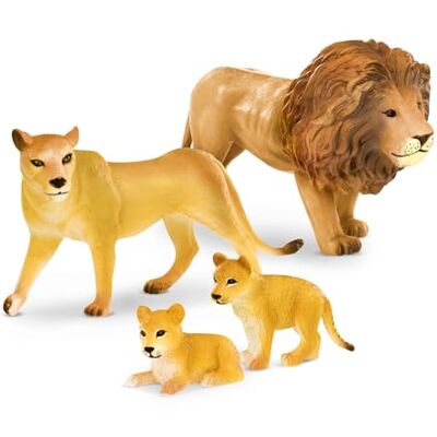 BATTAT Terra Di Battat Famiglia di Leoni Miniatura Figura di Animali per Bambini 3+ (4 Pz) Marrone BATTAT Terra Di Battat Famiglia di Leoni Miniatura Figura di Animali per Bambini 3+ (4 Pz) Marrone