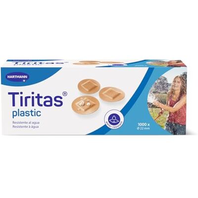 TIRITAS Hartmann Strisce in plastica Rotonde, 1000 Pezzi, Colore: Nero, Standard TIRITAS Hartmann Strisce in plastica Rotonde, 1000 Pezzi, Colore: Nero, Standard