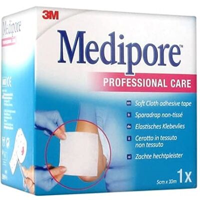 Nastro adesivo ipoallergenico Medipore - 10m x 5cm - Accessori di primo soccorso Nastro adesivo ipoallergenico Medipore - 10m x 5cm - Accessori di primo soccorso