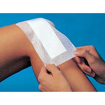 GIMA Plastod Medicazione Adesiva Sterile Pronta all'Uso, Compressa Centrale Assorbente, Misura 10 cm x 8 cm, 50 pezzi GIMA Plastod Medicazione Adesiva Sterile Pronta all'Uso, Compressa Centrale Assorbente, Misura 10 cm x 8 cm, 50 pezzi