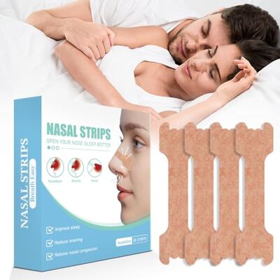TagoZ -50 cerotti nasali per il russare,Materiale traspirante,Migliora la respirazione e riduce il russare,Adatti per sonno & sport,Taglia universale,Sicuri e senza effetti collaterali TagoZ -50 cerotti nasali per il russare,Materiale traspirante,Migliora la respirazione e riduce il russare,Adatti per sonno & sport,Taglia universale,Sicuri e senza effetti collaterali