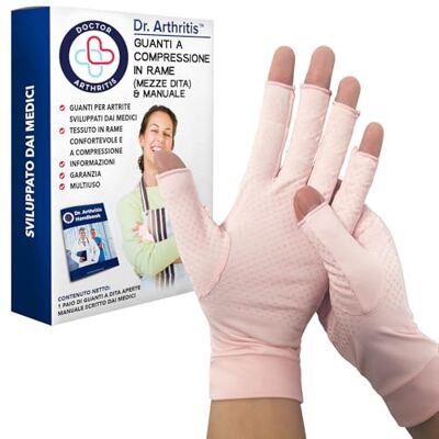 Dr. Arthritis Tutore Polso con Filato di Rame Ideato da Medici – Polsiera per Tunnel Carpale, Intorpidimento, Gonfiore e Infiammazioni – Pratica Polsiera Ortopedica a Compressione (Rosa, 1 Paio, Taglia M) Dr. Arthritis Tutore Polso con Filato di Rame Ideato da Medici – Polsiera per Tunnel Carpale, Intorpidimento, Gonfiore e Infiammazioni – Pratica Polsiera Ortopedica a Compressione (Rosa, 1 Paio, Taglia M)