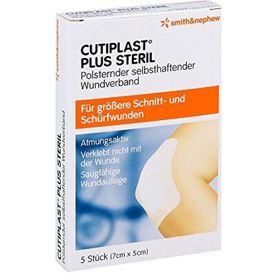 Smith & Nephew CUTIPLAST Plus steril Wundverband 7 cm x 5 cm, 5 pz Medicazioni per ferite Smith & Nephew CUTIPLAST Plus steril Wundverband 7 cm x 5 cm, 5 pz Medicazioni per ferite
